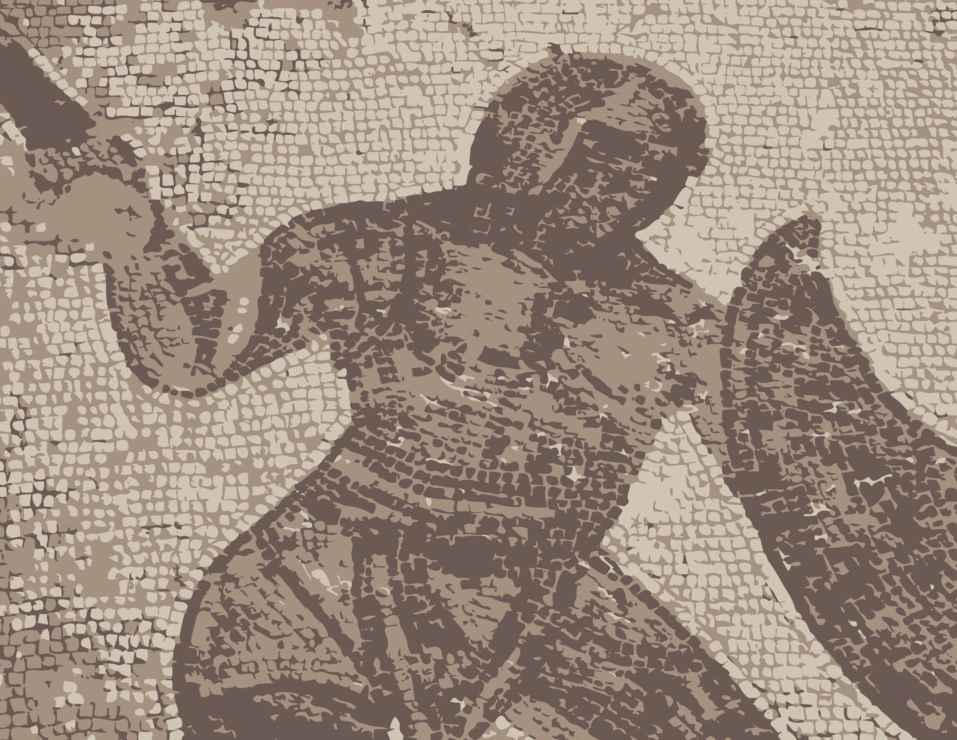 Gladiator mosaic tiles